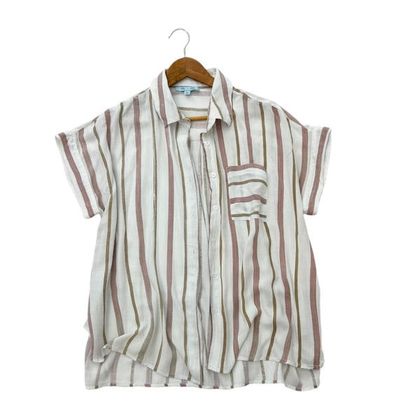She + Sky Perfect Beach Button Down Shirt - Picture 1 of 8